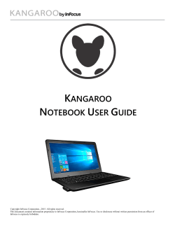 KANGAROO NOTEBOOK USER GUIDE