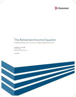 The Retirement Income Equation
