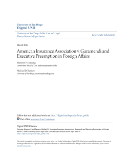 American Insurance Association v. Garamendi and