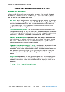 A summary of feedback from Athena SWAN panels to date