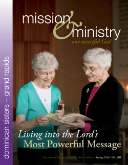 Living into the Lord`s Most Powerful Message