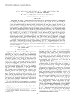 STUDY OF RIBBON SEPARATION OF A FLARE ASSOCIATED
