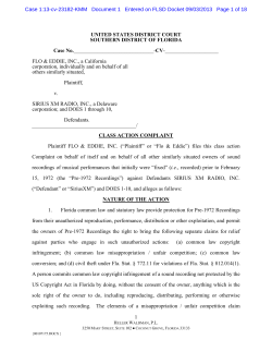 1 UNITED STATES DISTRICT COURT SOUTHERN DISTRICT OF