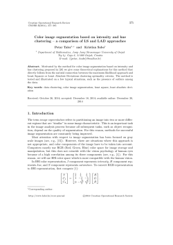 Color image segmentation based on intensity and hue clustering &ndash; a