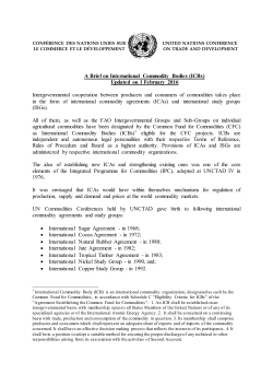 Intergovernemental cooperation between producers and consumers