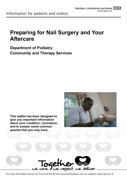 Preparing for Nail Surgery and Your Aftercare