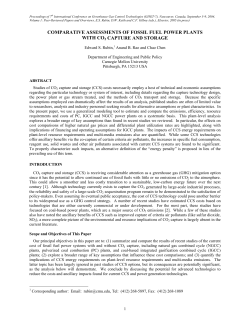 comparative assessments of fossil fuel power plants