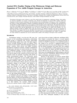 Ancient DNA Enables Timing of the Pleistocene