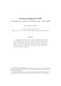 German Regional GDP Preliminary Land-Level Estimates