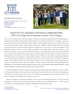 Read it Now - Boston City SIngers