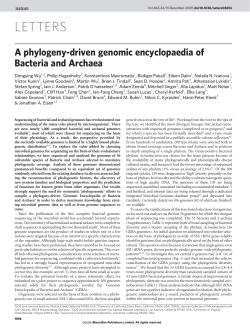 A phylogeny-driven genomic encyclopaedia of Bacteria and Archaea
