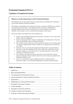 Prudential Standard FSI 2.2