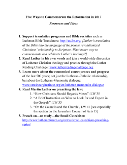 Five Ways to Commemorate the Reformation in 2017 Resources