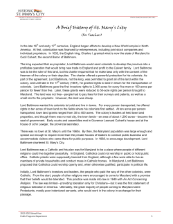 A Brief History for Teachers