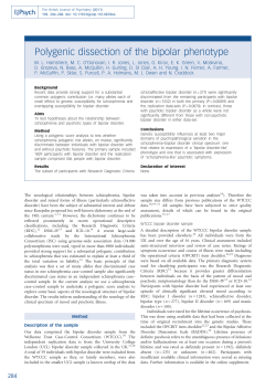 Polygenic dissection of the bipolar phenotype