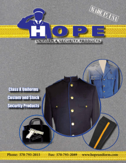 Class A Uniforms Custom and Stock Security Products