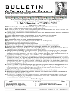B U L L E T I N    - Thomas Paine Society UK