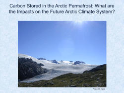 Carbon Stored in the Arctic Permafrost: What are the Impacts on the