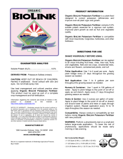Organic BioLink Potassium Fertilizer