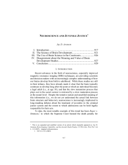 Neuroscience and Juvenile Justice