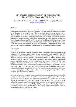 automatic determination of topographic depressions from vector data