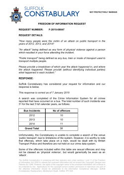 FREEDOM OF INFORMATION REQUEST REQUEST NUMBER: F