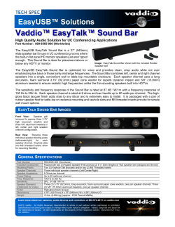 EasyTalk Sound Bar Tech Spec