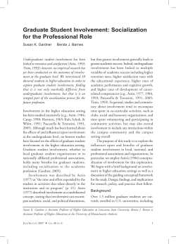 Graduate Student Involvement