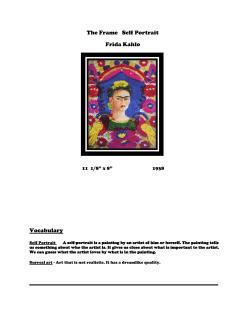 The Frame Self Portrait Frida Kahlo Vocabulary