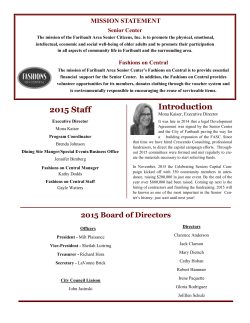 2015 Annual Report - Faribault Senior Center