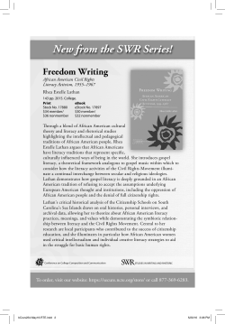 Editors` Introduction: Reading, Writing, and Teaching across