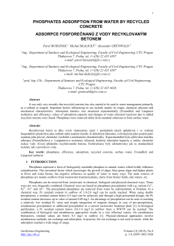 phosphates adsorption from water by recycled concrete