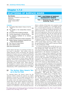 Chapter 1.7.3 SCATTERING OF SURFACE WAVES