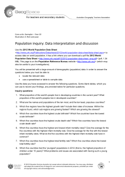 Population inquiry: Data interpretation and discussion