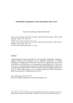 Unintended consequences: does aid promote arms races?