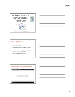 The BROKPORT: Physical Fitness Assessment to Meet the Need