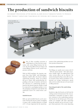 The production of sandwich biscuits +