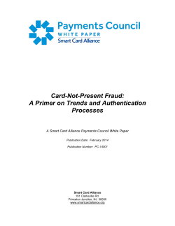 Card-Not-Present Fraud - Secure Technology Alliance