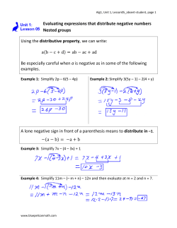 Evaluating expressions that distribute negative