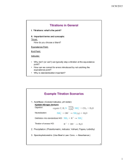 Acid-Base Titrations