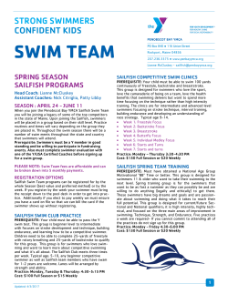 SWIM TEAM - Penobscot Bay YMCA