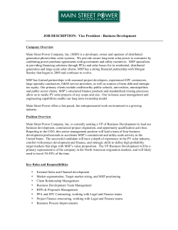 JOB DESCRIPTION: Vice President