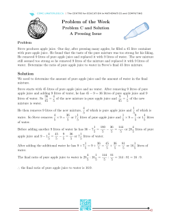 Problem of the Week - Sino Canada School