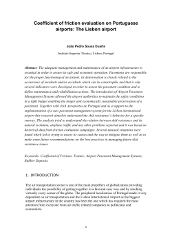 Coefficient of friction evaluation on Portuguese