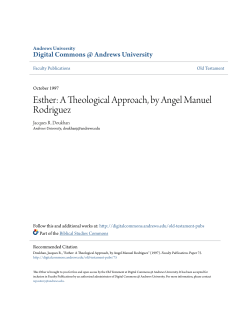 Esther: A Theological Approach, by Angel Manuel Rodriguez