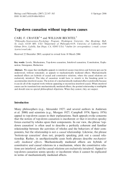 Top-down causation without top-down causes