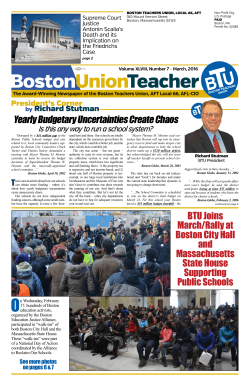 Mar 2016 - Boston Teachers Union