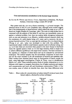 Urea and ammonia metabolism in the human large intestine