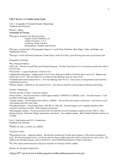 Unit 1: Geography of Georgia/Georgia`s Beginnings