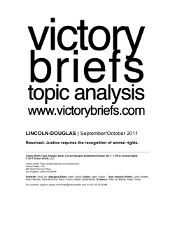 LINCOLN-DOUGLAS | September/October 2011 - Cross